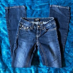 Zara Women's Dark Blue Boot Cut Jeans